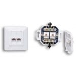 Πρίζα Δυκτίου Χωνευτή Γωνιακή L-5 2x8P8C N128-C5