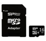 MM423220 Κάρτα Μνήμης Micro SD 16GB +Adaptor Class 10 Silicon Power