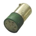 Λαμπάκια Φακού Μπαγιονέτ LED 24V AC/DC Πράσινο Ba9s AD22B-S06