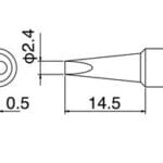 Μύτη Σταθμού HAKKO Shape D 2.4mm For FX-888D