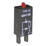 RELAY Εξάρτημα LED TYPE 42 6-24VDC + Δίοδος Κόκκινο ERSCE