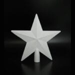 Πλαστική Κορυφή Δέντρου Λευκό Αστέρι ΜΑΤ 20,5ΕΚ