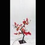 Χριστουγεννιάτικο Δέντρο Βελανιδιά Κόκκινη LED 45 Εκ