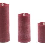 Κεράκια Διακοσμητικό Με Led Κορμός Berry Φ9x18cm