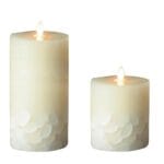 Κεράκια Διακοσμητικό Με Led Κορμός Κοχύλια Φ10x13cm