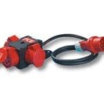 Φις Βιομηχανικό Αρσενικό 5P 16A Καλώδιο Σε 3 Θηλυκα 5P 16A