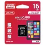 Κάρτα Μνήμης Micro SD 16GB +Adaptor Class 10 GoodRam