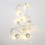 Χριστουγεννιάτικα 10 Led Μπαταρίας Σειρά Μεταλλικοί Κύλινδροι