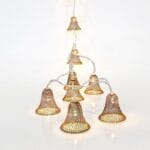 Χριστουγεννιάτικα 10 Led Μπαταρίας Σειρά Χάλκινες Καμπάνες