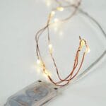 Μπρονζέ/Ασημί Χαλκός 12 Led Σειρά Με Μπαταρία 2Χ2032 Θερμό Λευκ