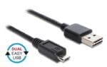 Καλώδιο USB AM*/Micro USB M* 1μ Easy Dual USB CAB-U088