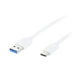 Καλώδιο USB 3.0 AM*/USB TYPE C 1m Λευκό