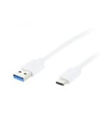 HY483280 Καλώδιο USB 3.0 AM*/USB TYPE C 1m Λευκό