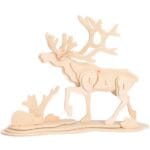Ξύλινο 3D πάζλ τάρανδος JP274, 28τμχ