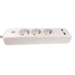 Πολύπριζο 3 Σούκο Καλώδιο 1.5Μ+Διακόπτη + 2 USB