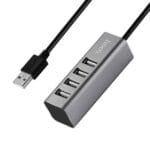 Hub USB 2.0 Hub Hoco HB1 4 Θέσεων Γκρι