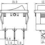 Διακόπτης Κούνιας Μίνι με Λαμπάκι 3Ρ 6Α/220 Ε