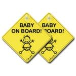 Αυτοκόλητη Πινακίδα Baby on Board ELRO CP111 σετ 2 τεμάχια