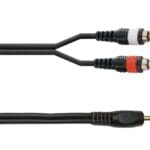 Καλώδιο 2RCA Αρσενικό σε 3.5 Stereo Απλό Blister 1.5μ