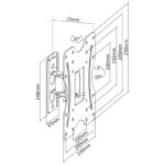 Bάση LCD Tοίχου 2 Kινήσεις DM-0041A