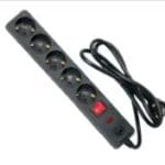 Πολύπριζο 5 Σούκο Καλώδιο 3x1.5mm 1.5μ+On-Off+Προστασία