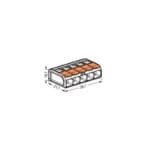 Κλέμμα Διαχωριστής WAGO 5 Θέσεων Με Μοχλούς Για Αγωγούς έως 6mm