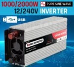 MS641075-2 Inverter 12/220V 1000W Καθαρού Ημιτόνου Φορτιστής HIP-1000-12