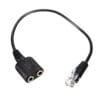 Adaptor Τηλεφωνικού Καλωδίου RJ9 M* σε 3.5 mm Dual (1xMic, 1xHeadphone) F* για Ακουστικά PC