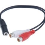 Καλώδιο 2RCA Θηλυκό σε 3.5 Stereo Θηλυκό 0.20m