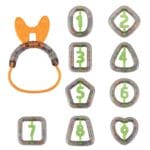 Σετ κουδουνίστρες με μασητικό TM104, γεωμετρικά σχήματα, 10τμχ TUMAMA