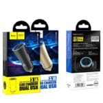 Converter Αυτοκινήτου 2USB 12V/5V-3.1A HOCO Z30A EASY ROUTE