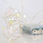 Χριστουγεννιάτικα 20 Led Multi Ασημί Χαλκός Σειρά Μπαταρίας 3XAA