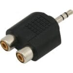 Adaptor 3.5ST M*/2RCA F* Επίχρυσο