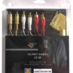 Καλώδιο Scart/6RCA Blister Gold 1.5μ