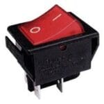 Διακόπτης Κούνιας Φαρδύς με Λαμπάκι 4P 12V 16A