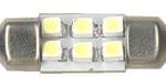 SMD Led Aυτοκινήτου Πλαφονιέρας Σωληνωτό 11χ31 6L/24V Λευκό
