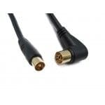 Καλώδιο TV/Video M*/F* Gold 1.5M Μαύρο Γωνιακό PL-257GB-0150