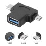 Αντάπτορας USB 3.0 (F) σε USB Type-C & Micro CAB-U117