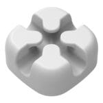 Οργανωτής Καλωδίων Σιλικόνης TIES-029, 2 καλωδίων, λευκό, 5τμχ