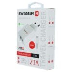 Τροφοδοτικό USB 2 Port 2x5V/2.1A SWISSTEN Με Καλώδιο Type-C