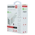 Τροφοδοτικό USB 3 Port 3x5V 3.1A SWISSTEN