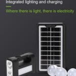 ΣΕΤ Ηλιακό Πάνελ Επαναφορτιζόμενο με 3 Λάμπες + Φακός