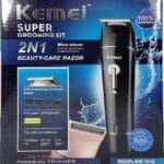 Κουρευτική-Ξυριστική Μηχανή Επαναφορτιζόμενη Αδιάβροχη KEMEI KM-1016