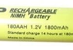 Eπαναφορτιζόμενη Μπαταρία ΑΑ 1800Μ ΝΙΜΗ με Λαμάκι