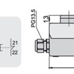 Μπουτονιέρα Εξωτερική Στεγανή 3 Θέσεων JBPC3A2B XND