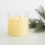 Κεράκια Διακοσμητικό Led ΙΒΟΥΑΡ Με Κίνηση Στη Φλόγα & Χρονοδιακόπτη Μπαταρίας Με Σχοινί 7,5Χ15