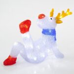 Ακρυλικό Τάρανδος 30 Λευκά LED Με Τροφοδοτικό 31X14X31CM IP44