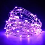 Χριστουγεννιάτικα Λαμπάκια 100Led Μωβ Ασημί Χαλκός 220V 500cm IP44