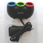 Πολύπριζο Φίς Αναπτήρα Αυτοκινήτου Βολτόμετρο USB 1/3 Q-T176