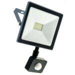 Προβολέας LED Slim SMD 10 Watt 800Lm 120o Ανιχνευτή Κίνησης CW 6000Κ